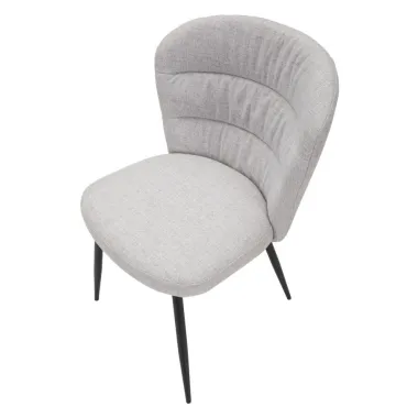 Krzesło LOSANNA Szare Zestaw 2 szt 58x60,5x85 cm